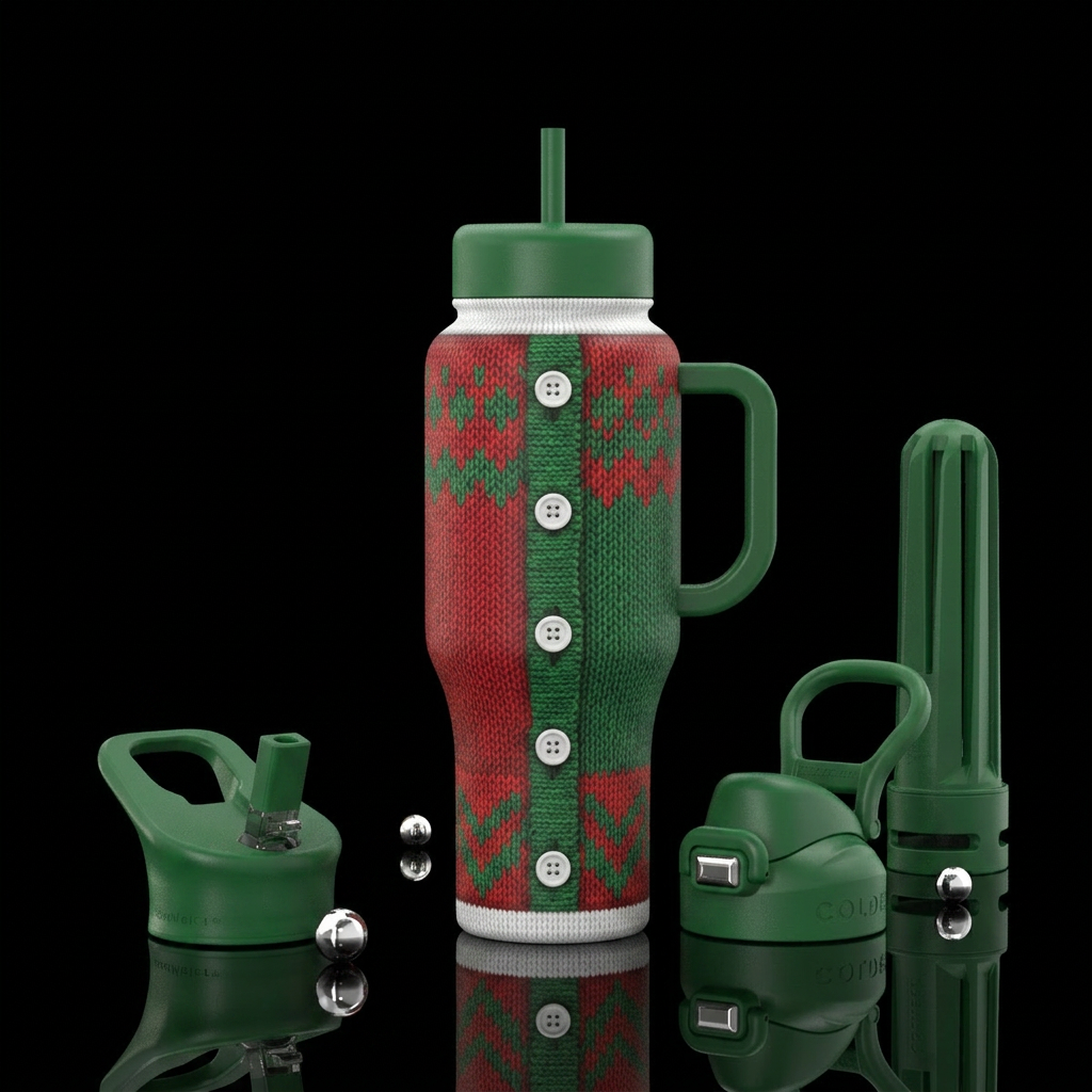 Christmas Sweater water bottle design