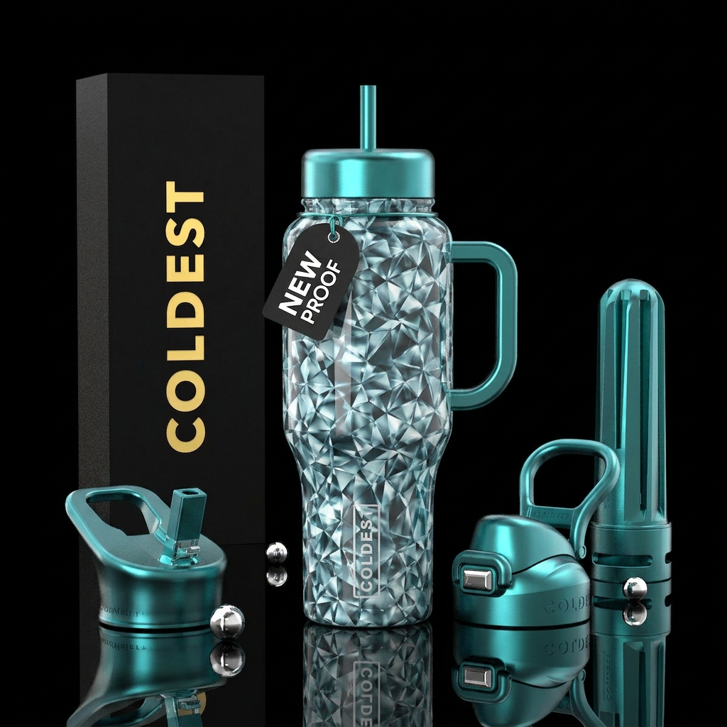 Diamonds water bottle design
