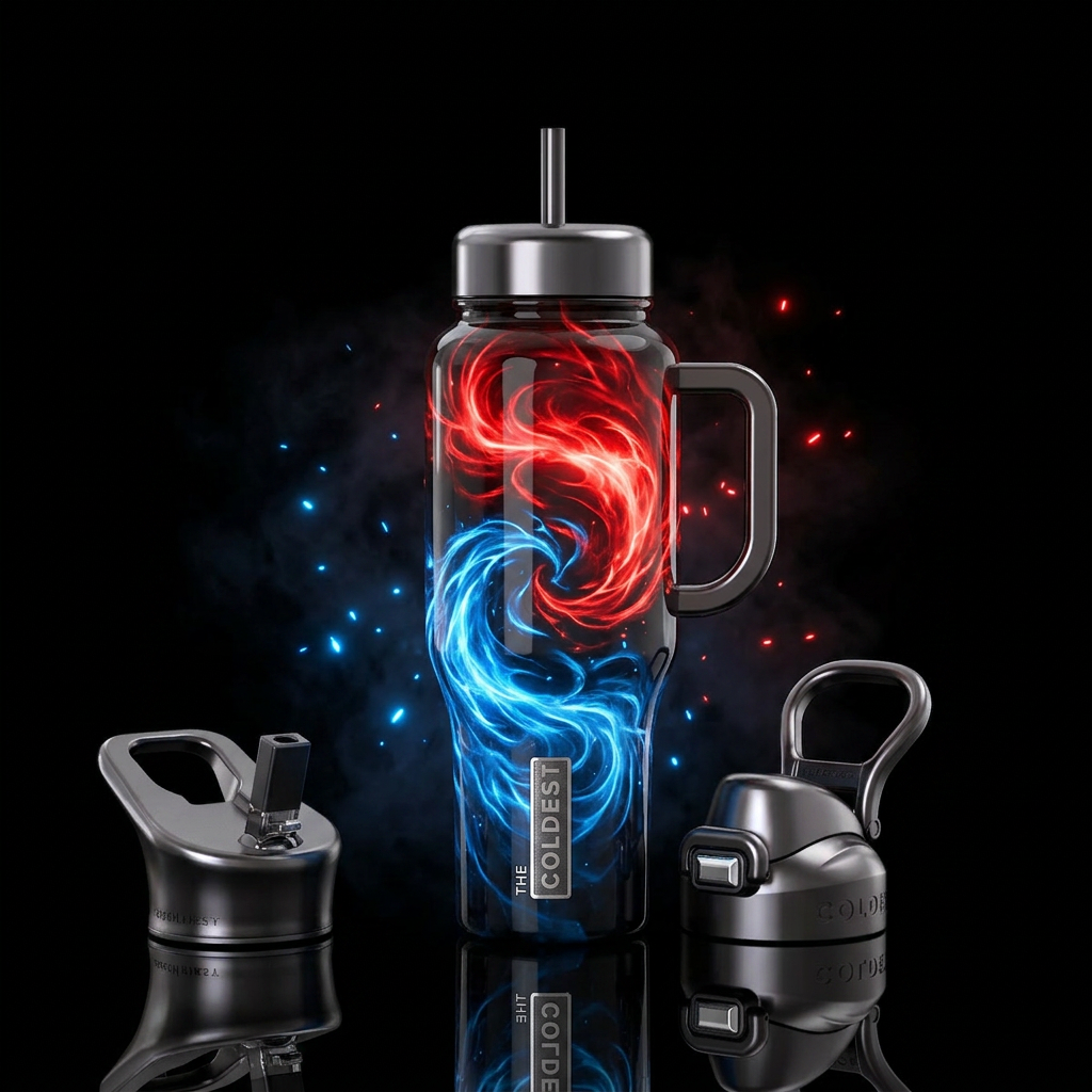 Fire and Ice water bottle design
