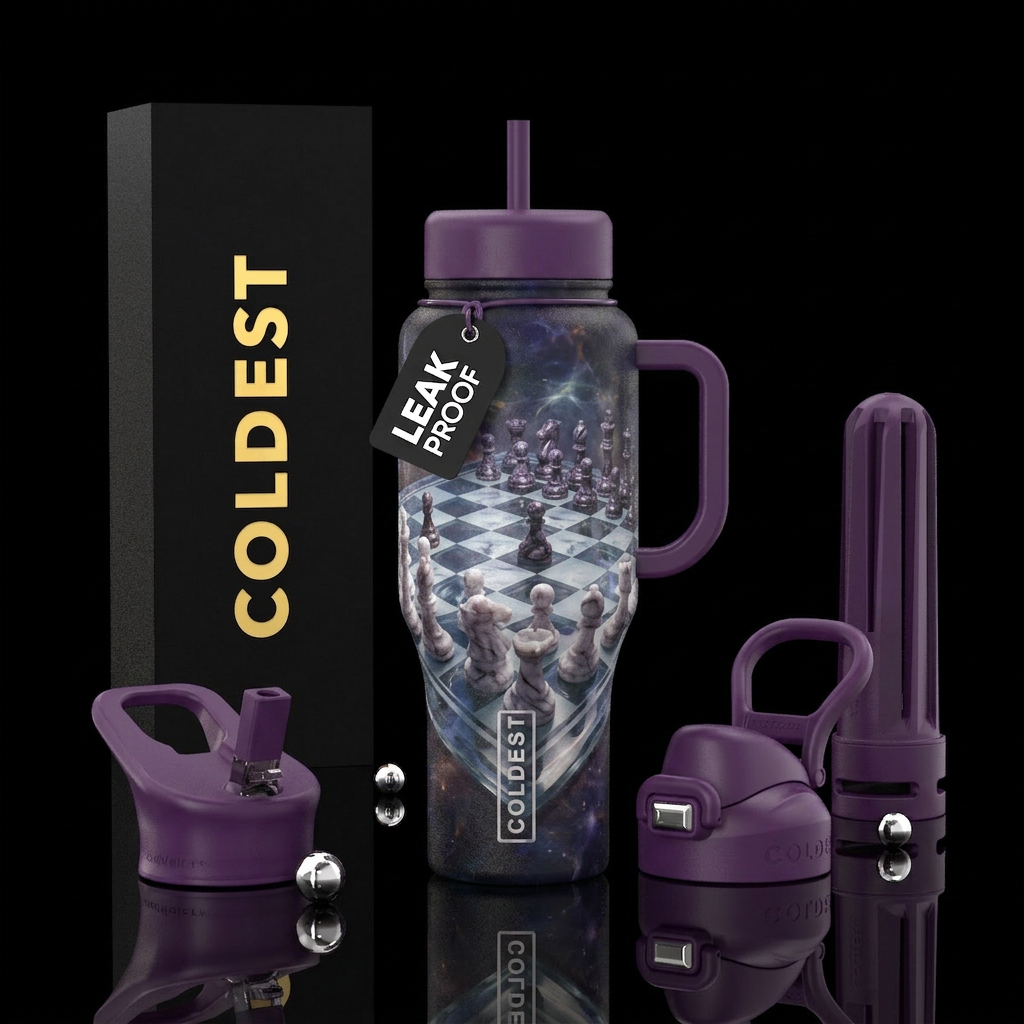 Checkmate water bottle design