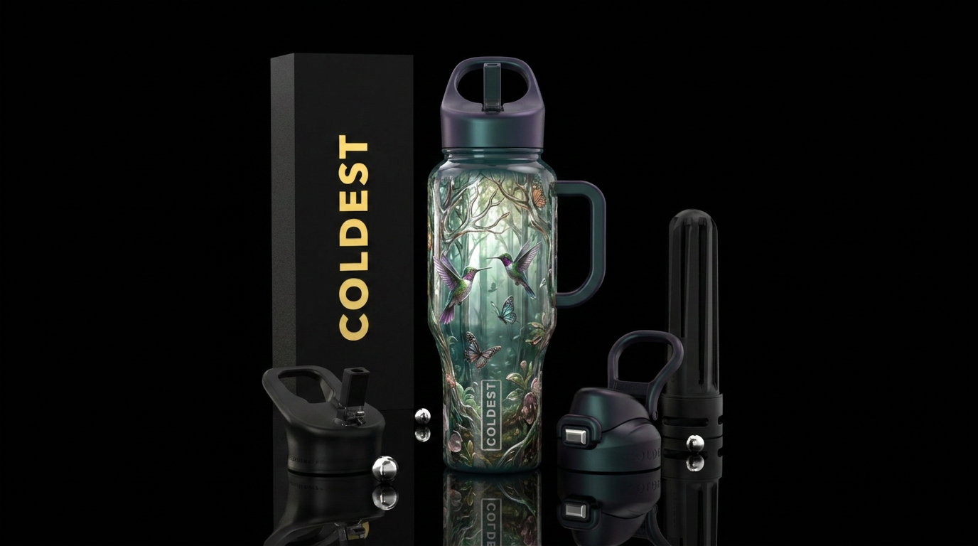 Glass Forest water bottle design
