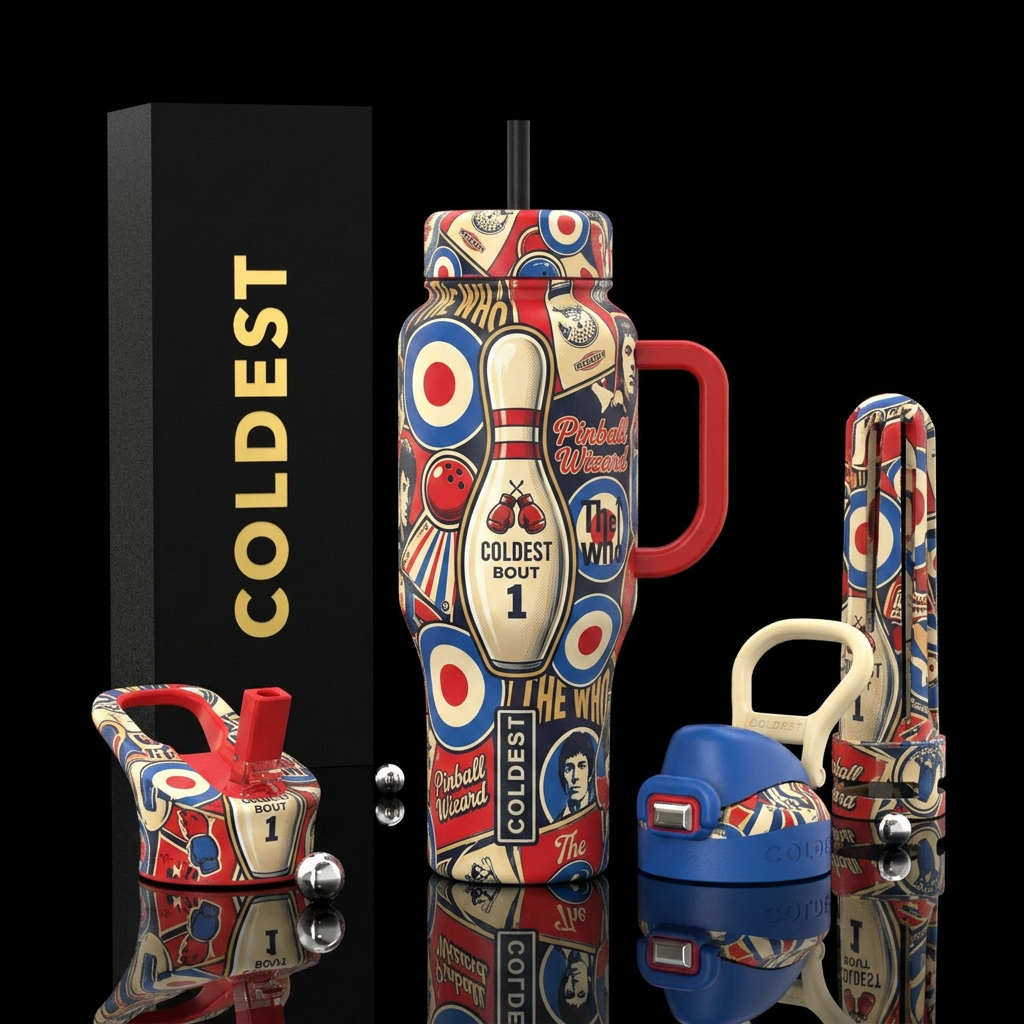 The Dude water bottle design