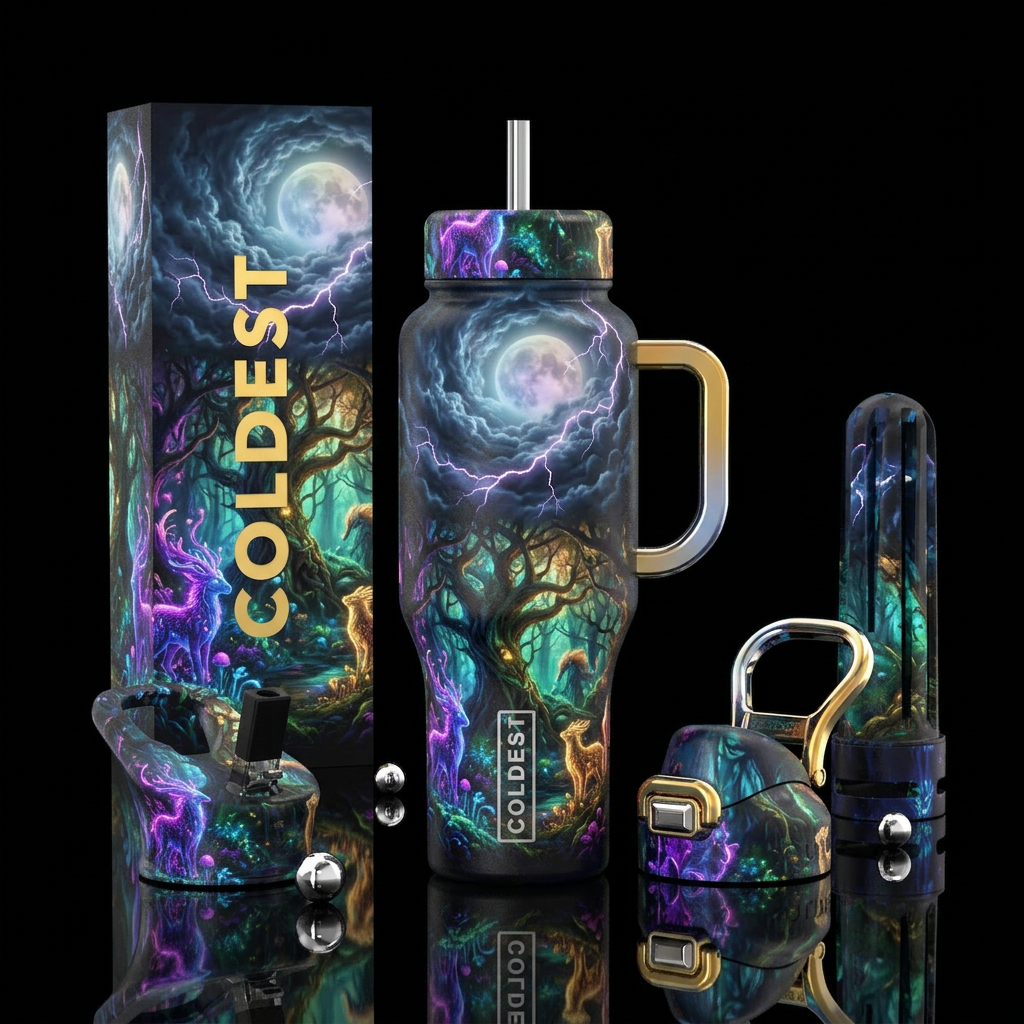 Fantasy Forest water bottle design