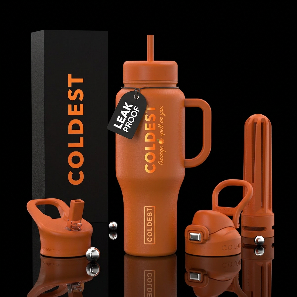 Orange 🍊 spell on you water bottle design