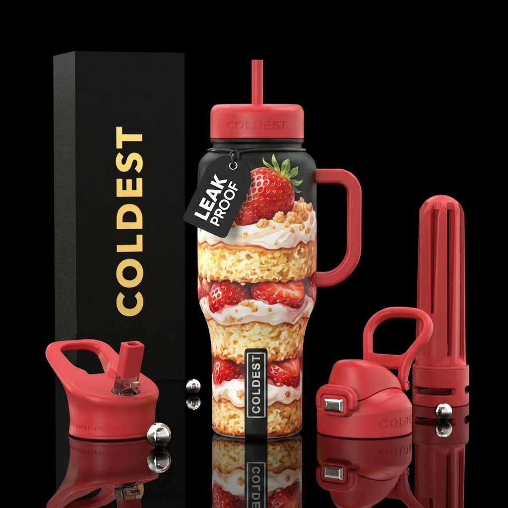 Strawberry shortcake 🍰 water bottle design