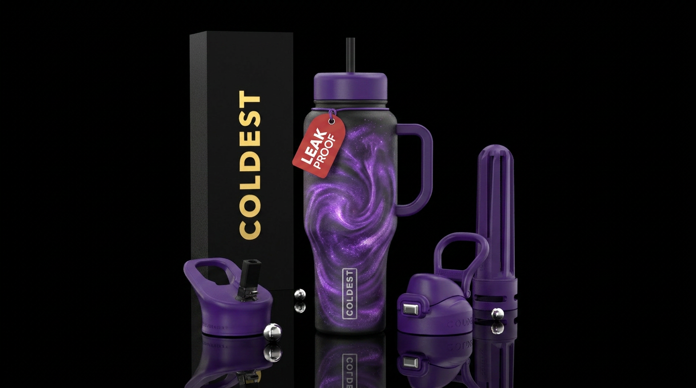 Lillymae purple potion water bottle design