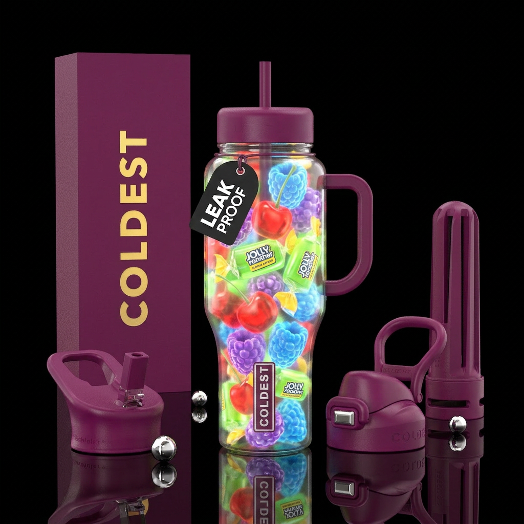 Glowie jolly ranchers candy water bottle design