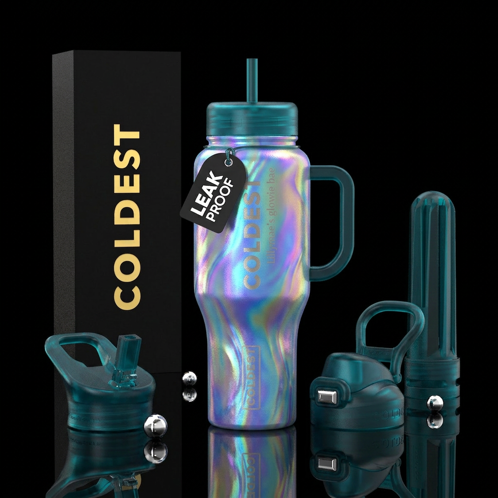 Lillymae’s glowie bae water bottle design
