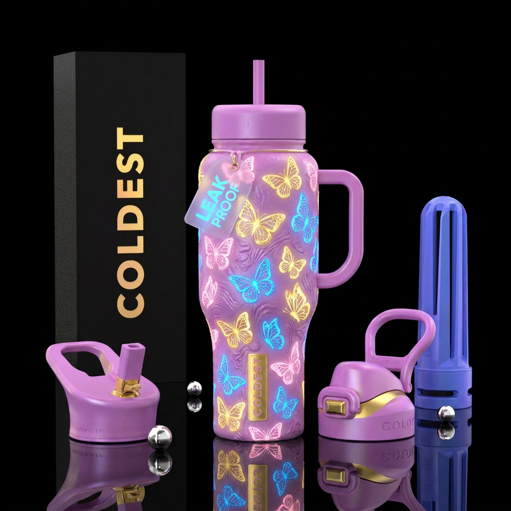Baby butterfly glowie water bottle design