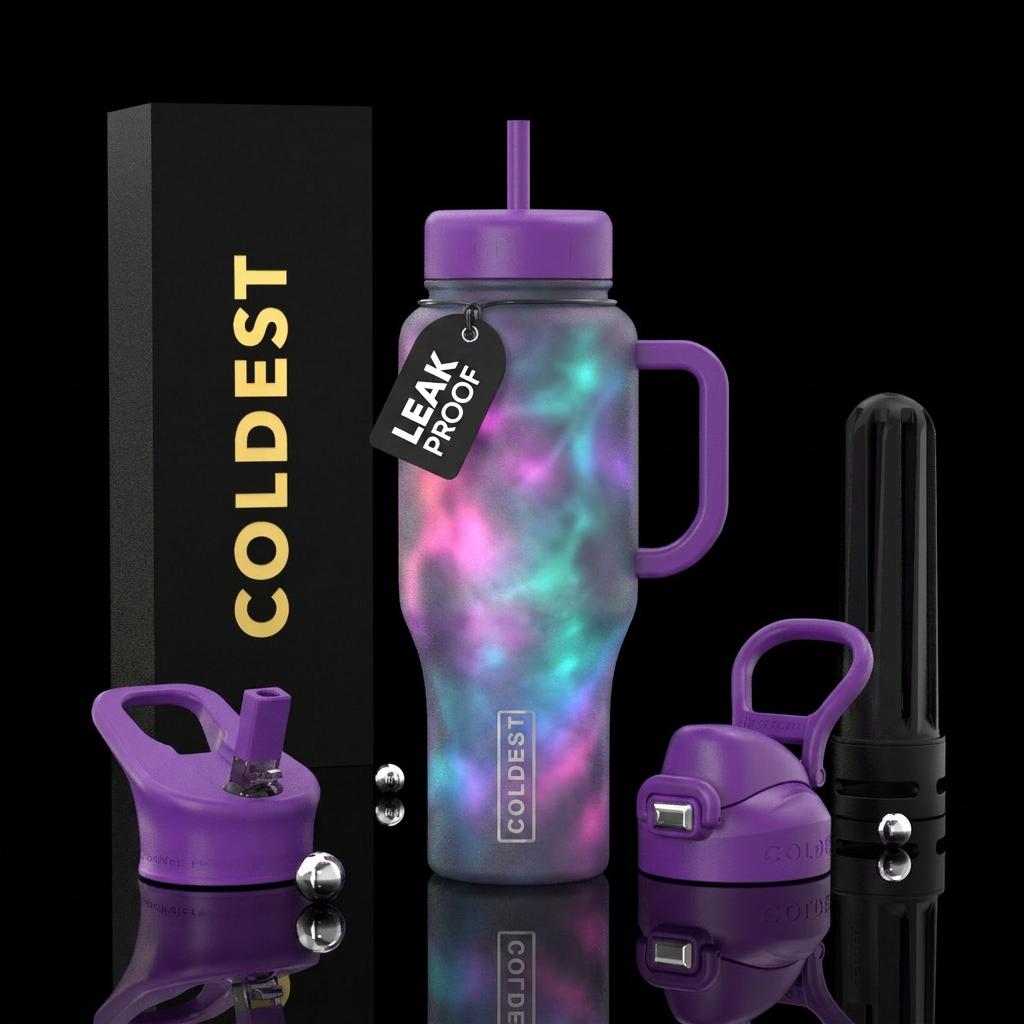 Magical glowie for girls water bottle design