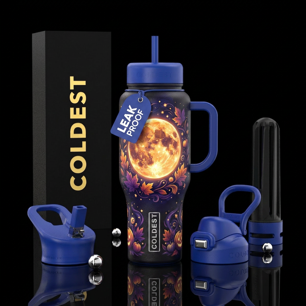 Halloween glowie harvest moon 🌖 glow water bottle design
