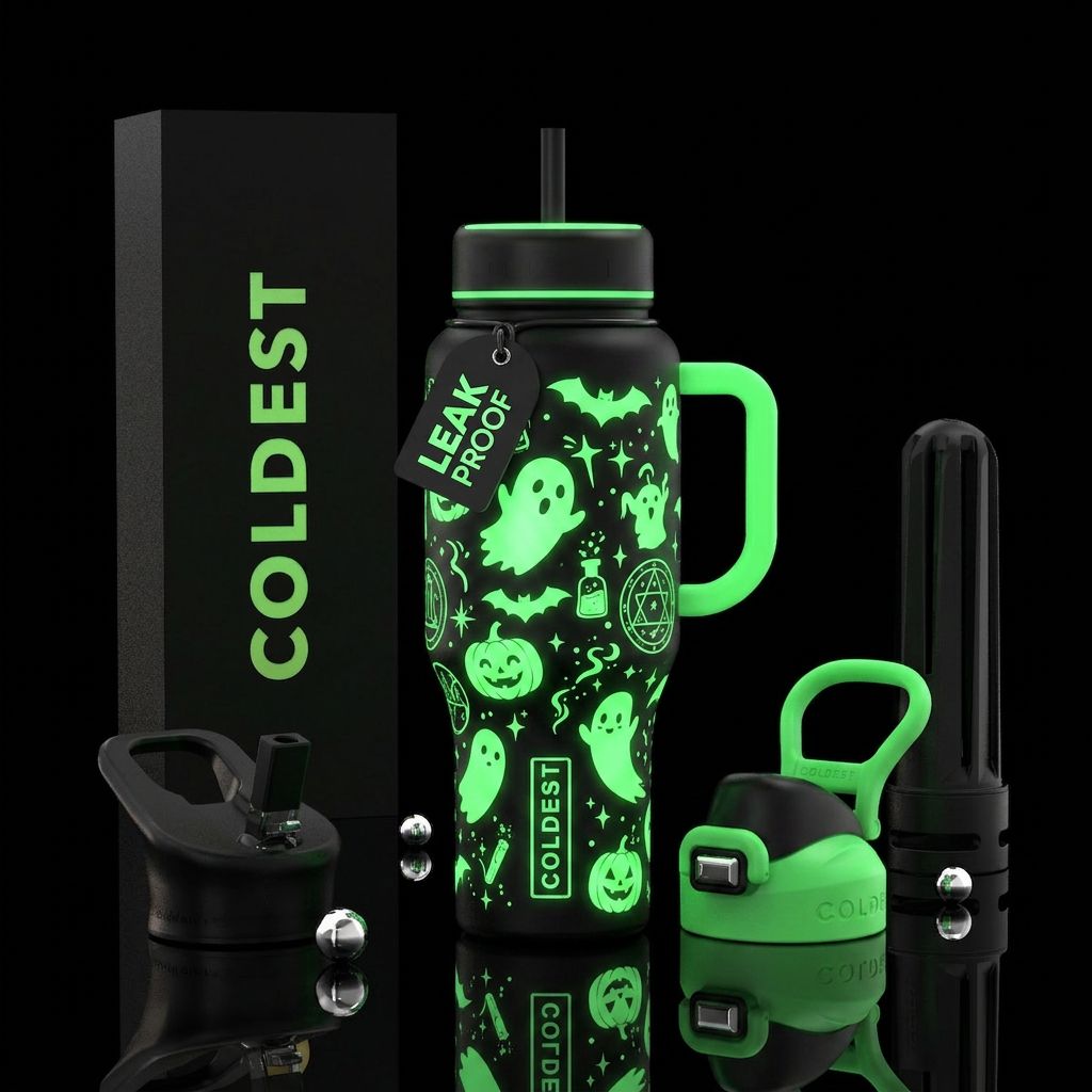 Whimsical magical Halloween spooktakular event tha... water bottle design