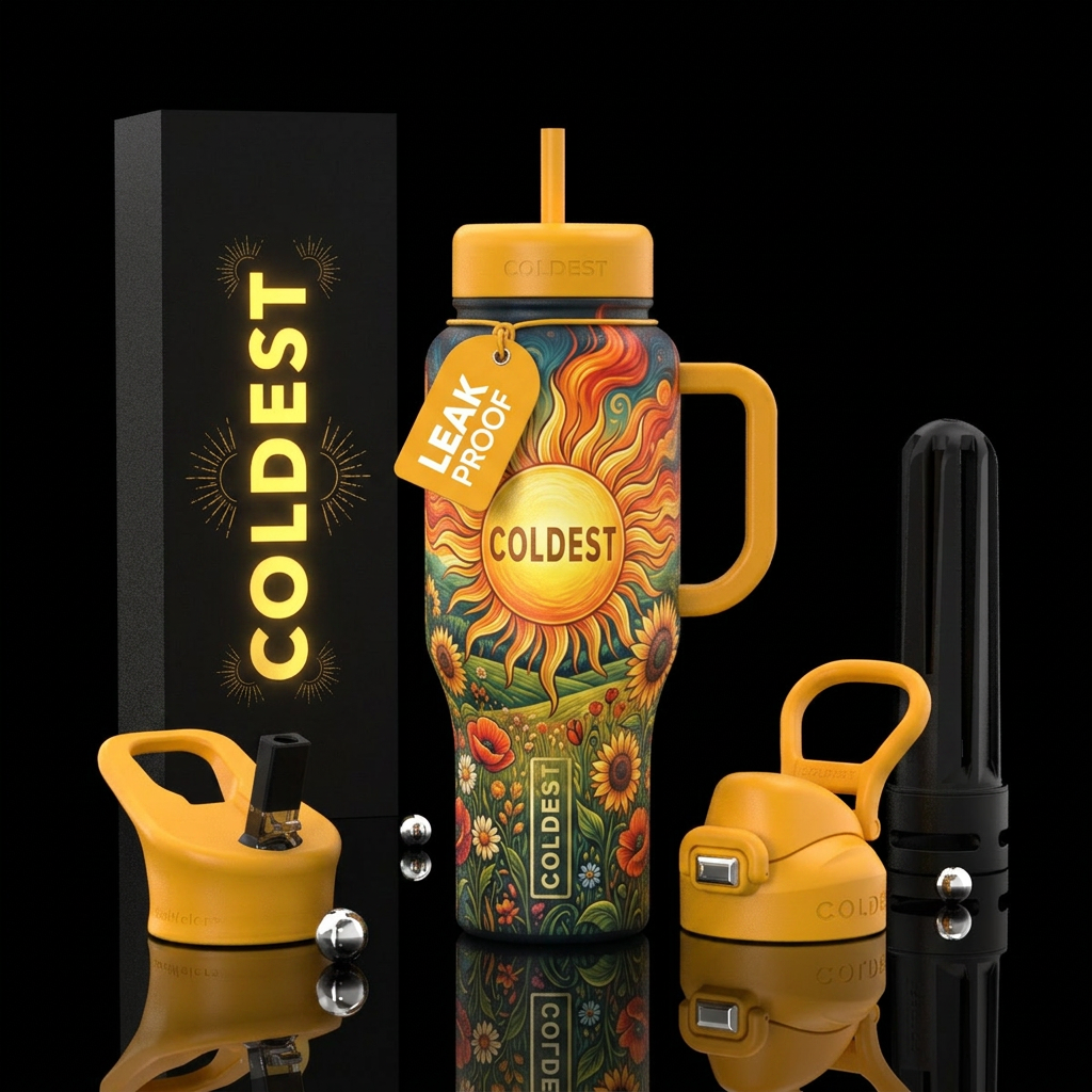 Summer solstice water bottle design