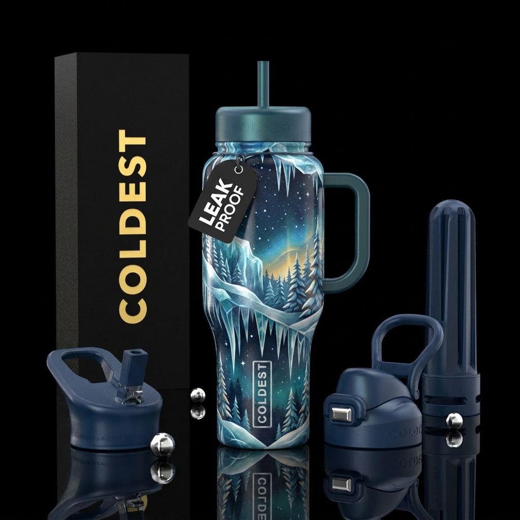 Winter solstice water bottle design