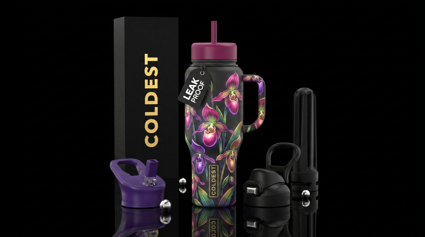 Glowie lady slippers water bottle design