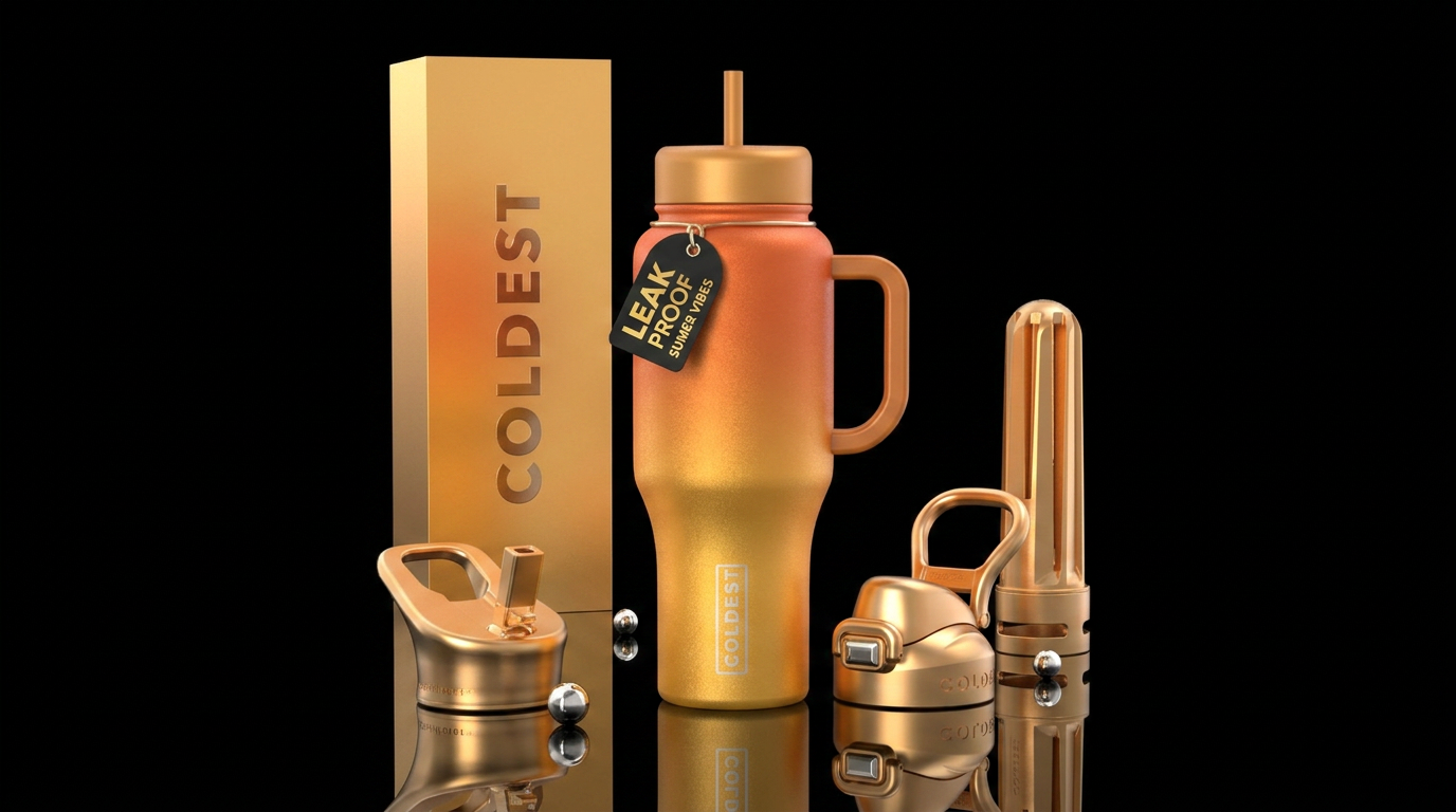 Summer glow water bottle design