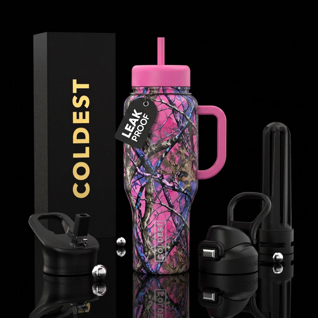 Muddy girl camo water bottle design