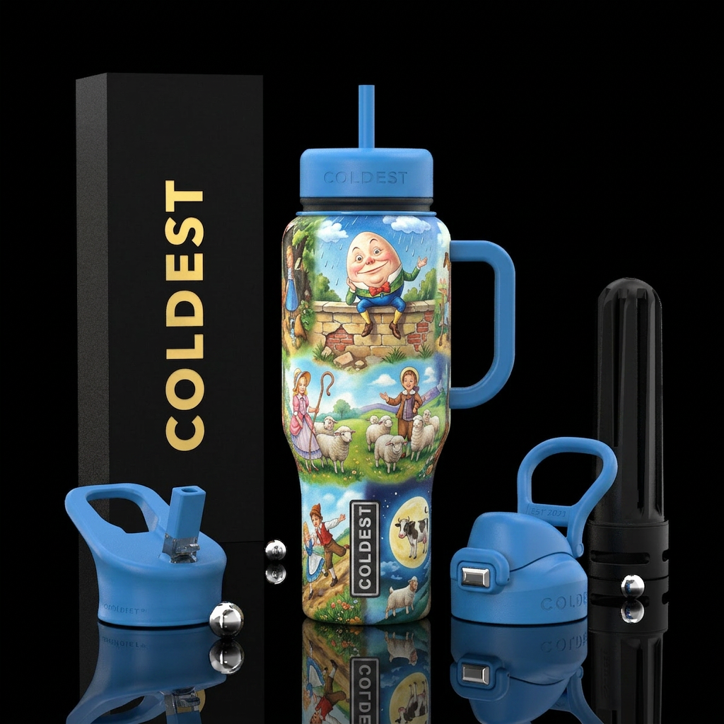 photos of children's nursery rhymes water bottle design