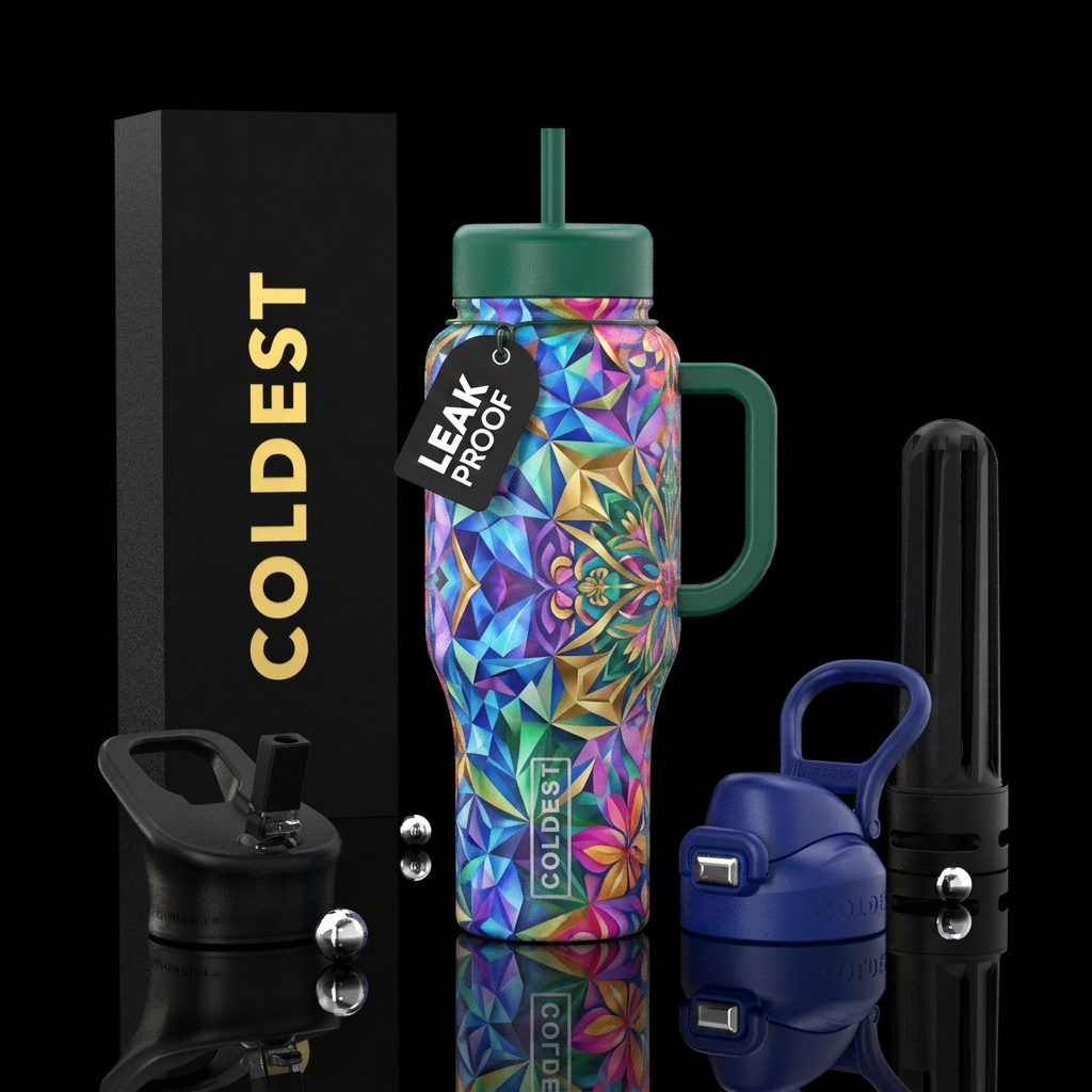 kaleidoscope water bottle design