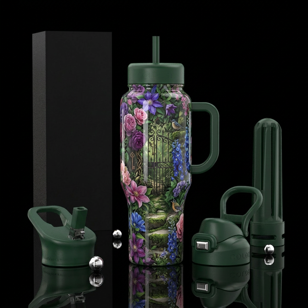 Secret Garden water bottle design