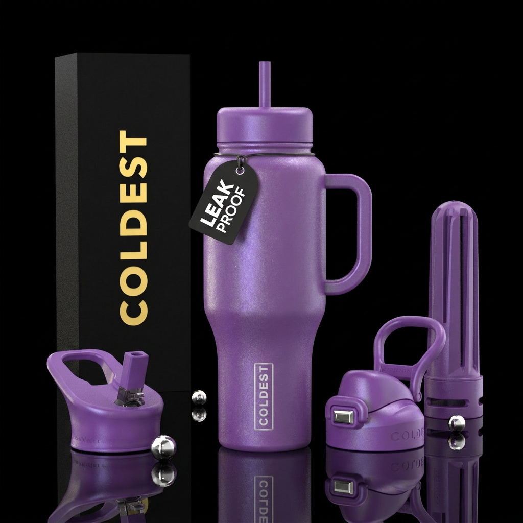 Lepidolite colors water bottle design