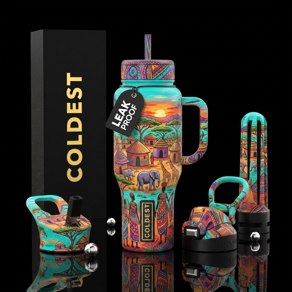 African village water bottle design