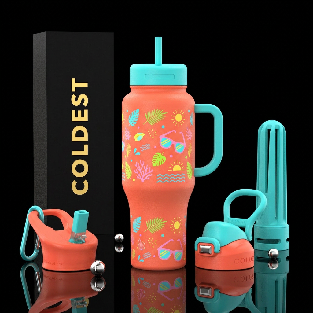 Summer fun water bottle design