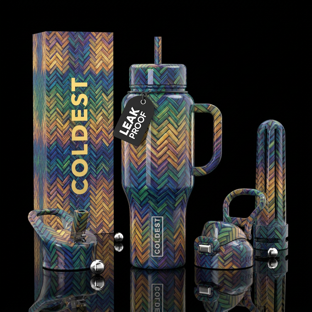 herringbone water bottle design