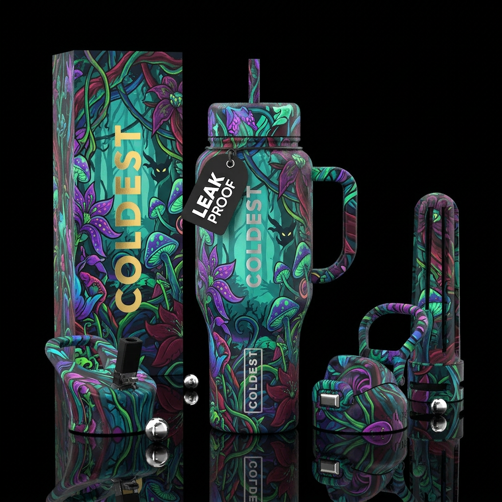 wicked forest water bottle design