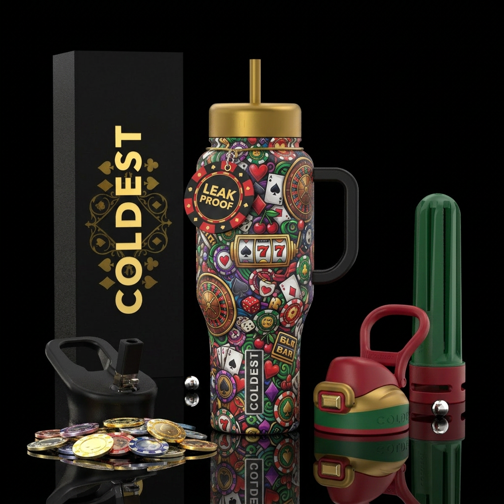 casino water bottle design