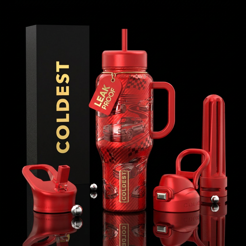 race cars water bottle design