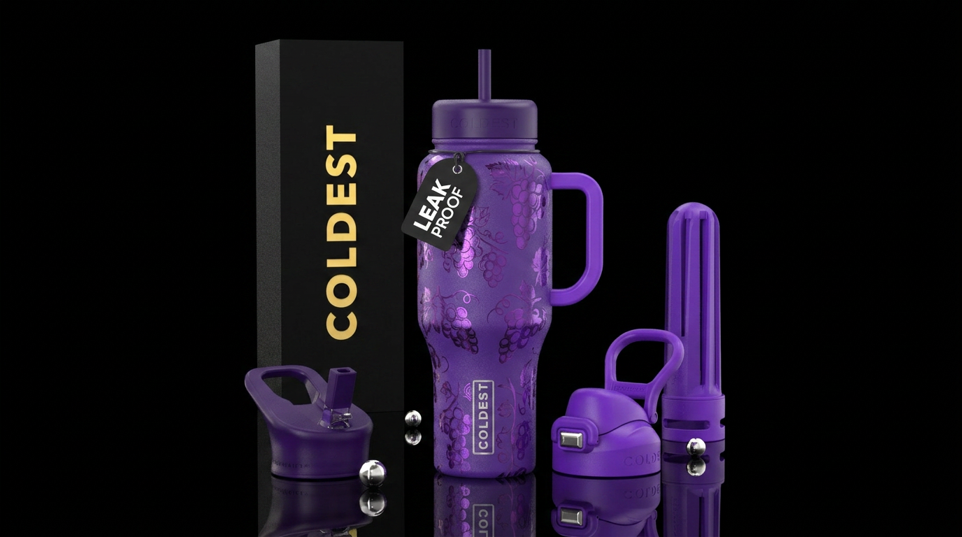 grape water bottle design