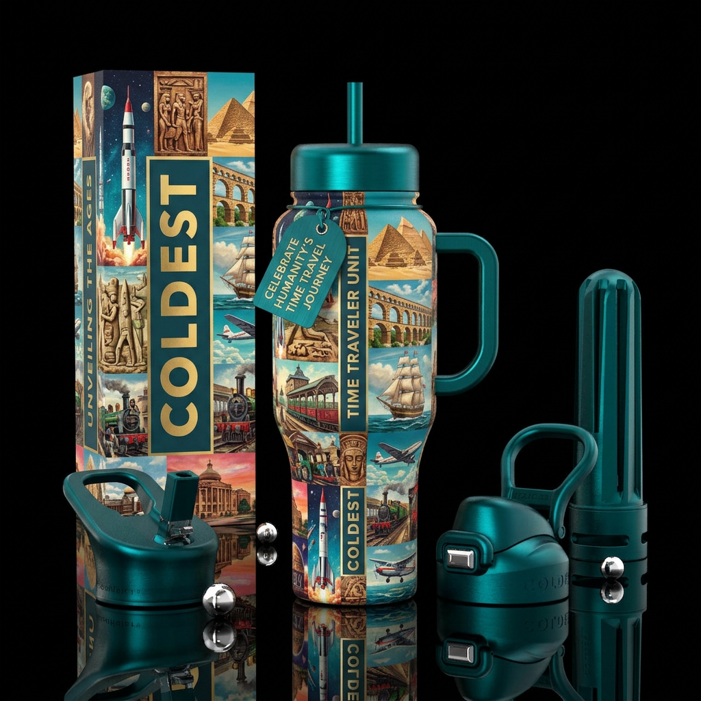 travel back In time water bottle design