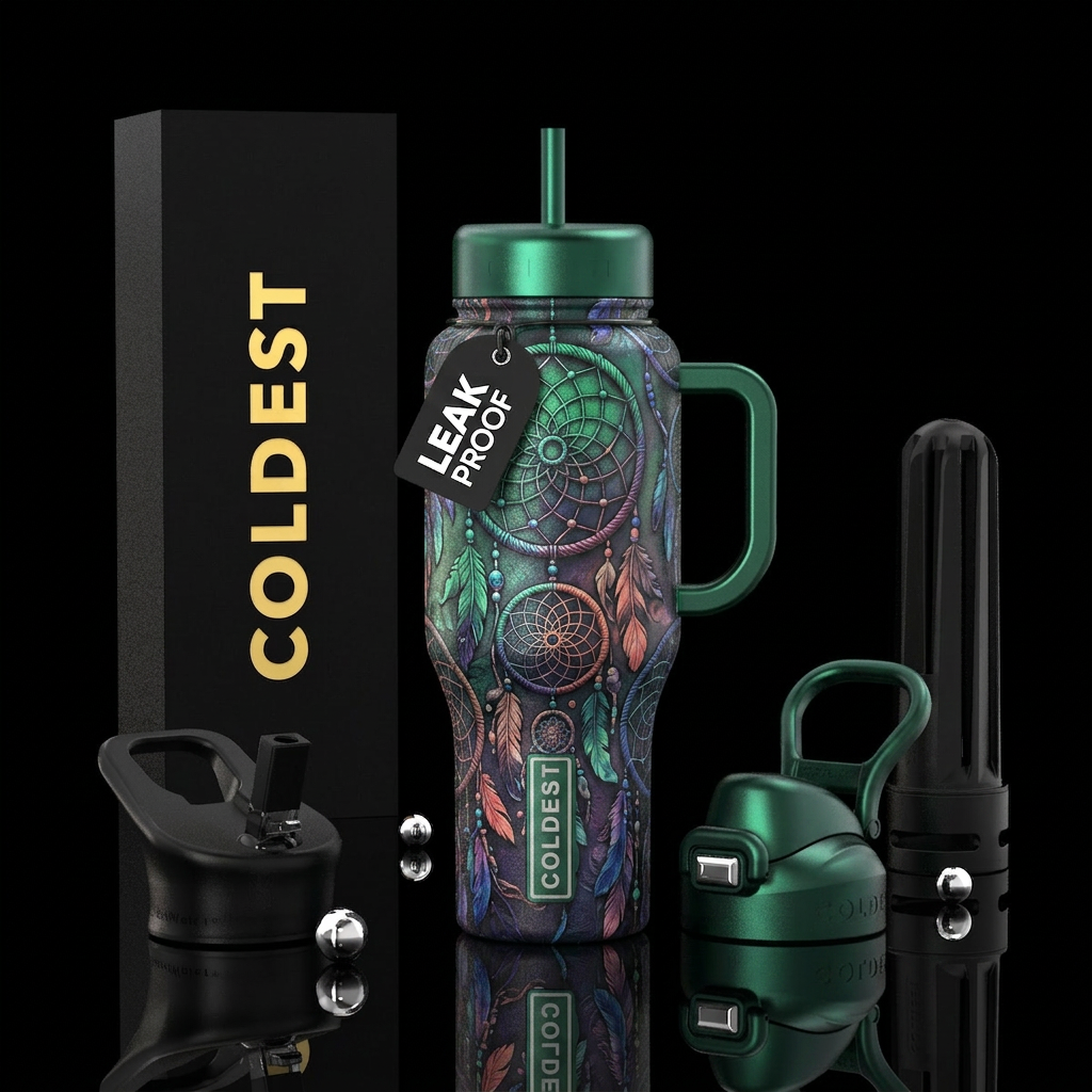 dream catchers all over water bottle design