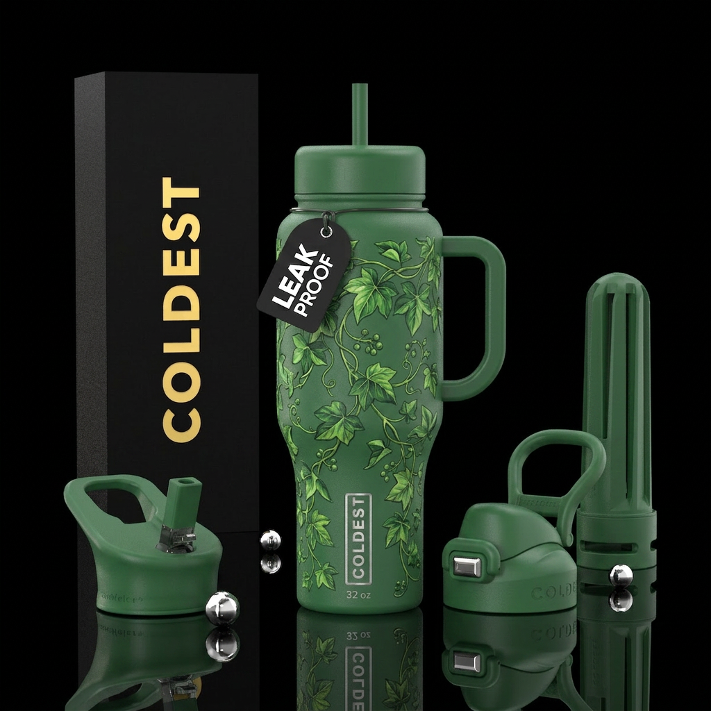 climbing ivy water bottle design
