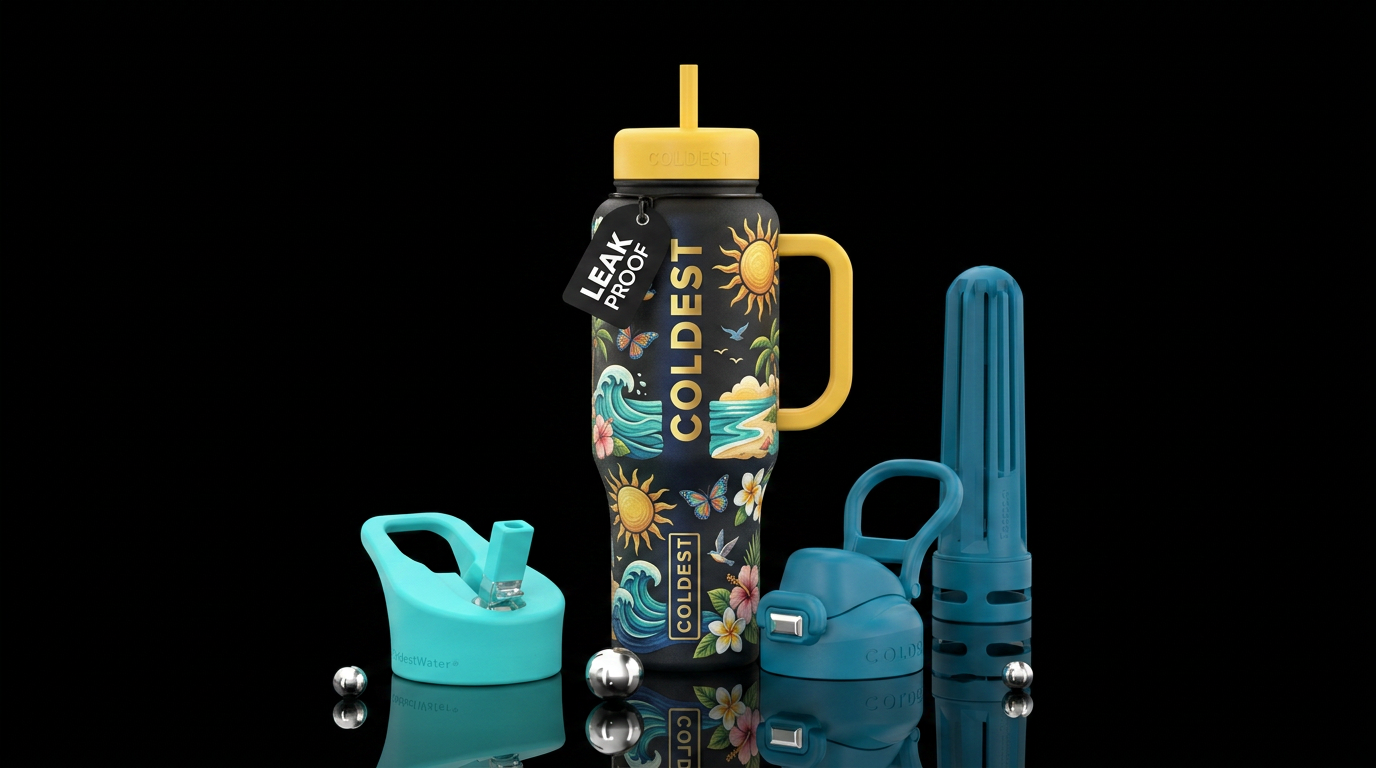 A  summer day water bottle design