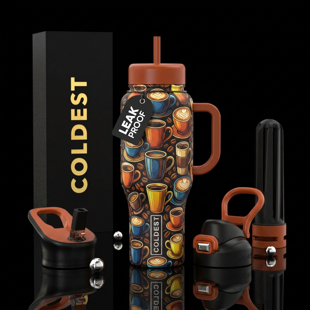 Coffee cups water bottle design