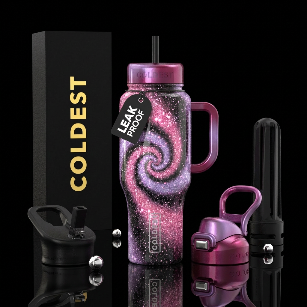 Deep Space Bloom water bottle design