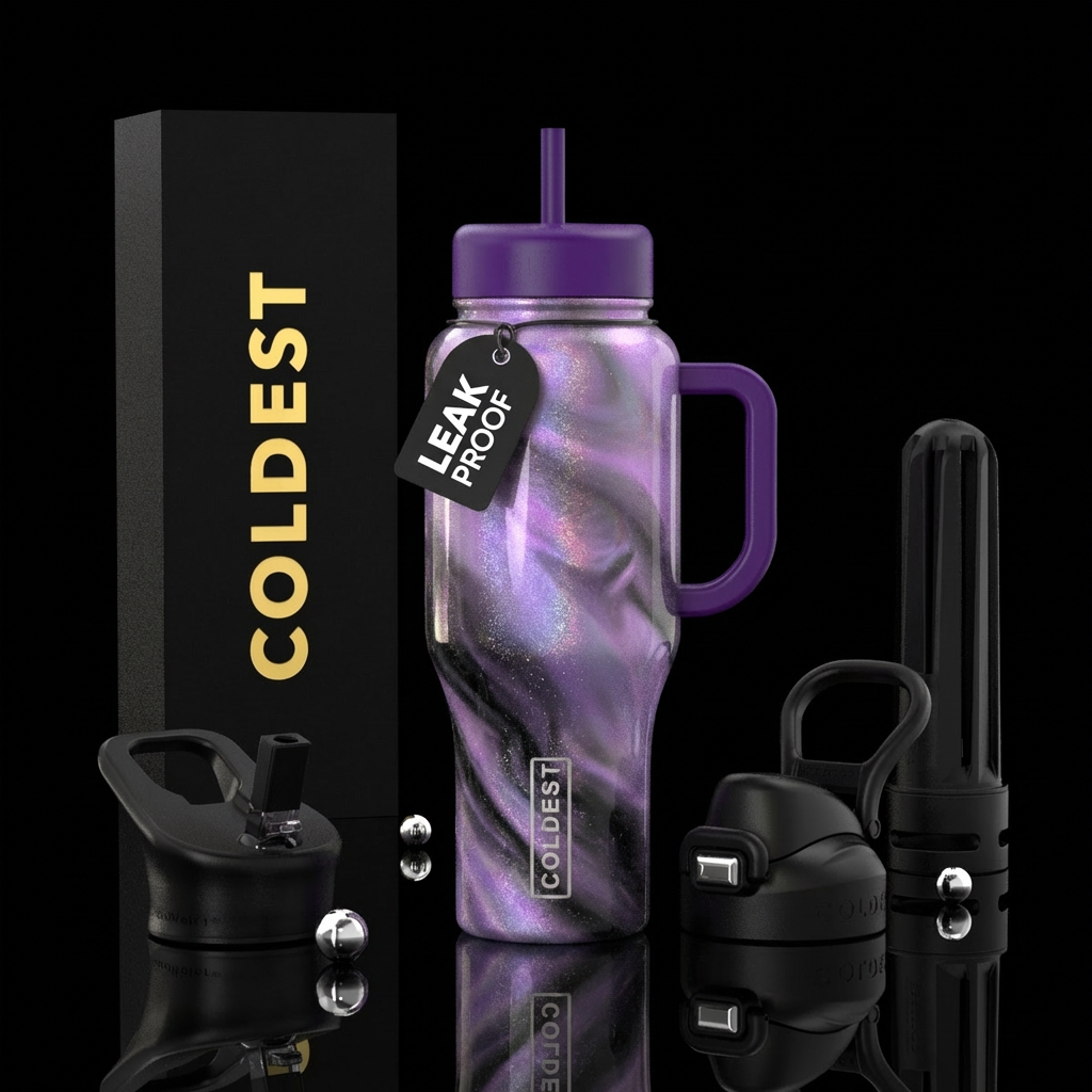 Lavender Smoke water bottle design