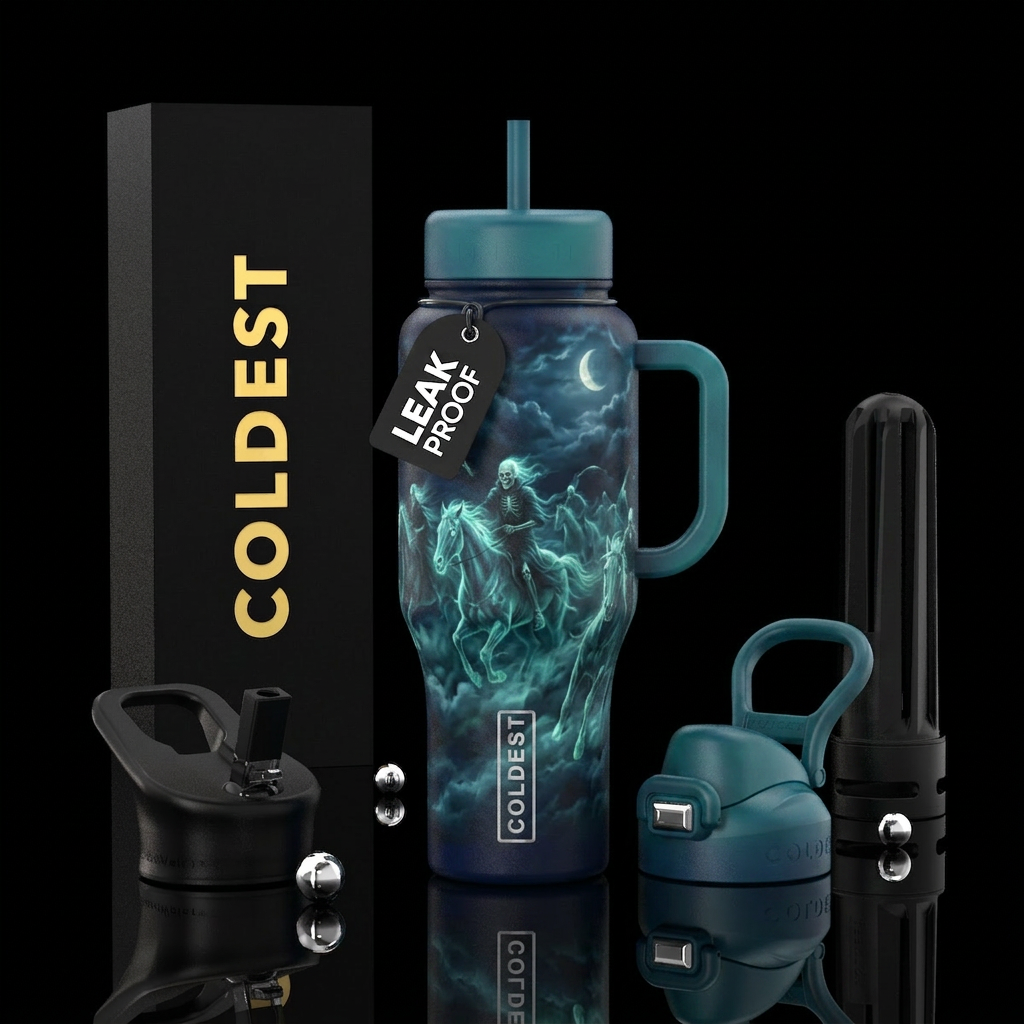 Ghost riders in the sky water bottle design