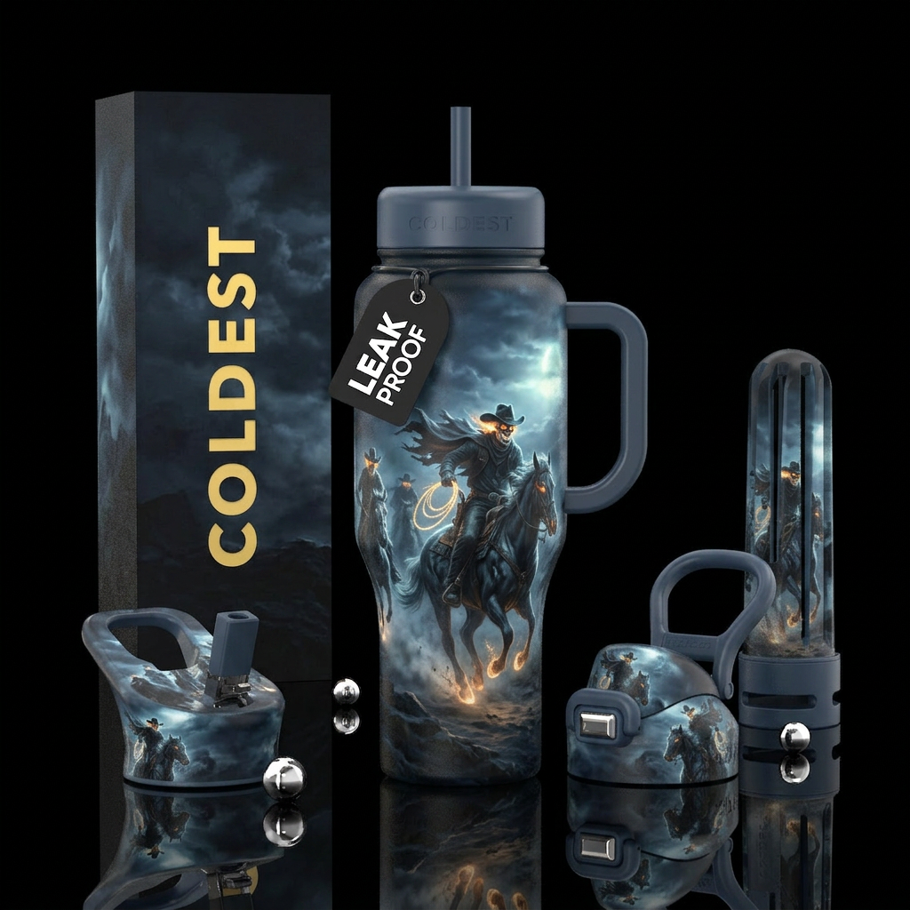 Ghost riders in the sky water bottle design