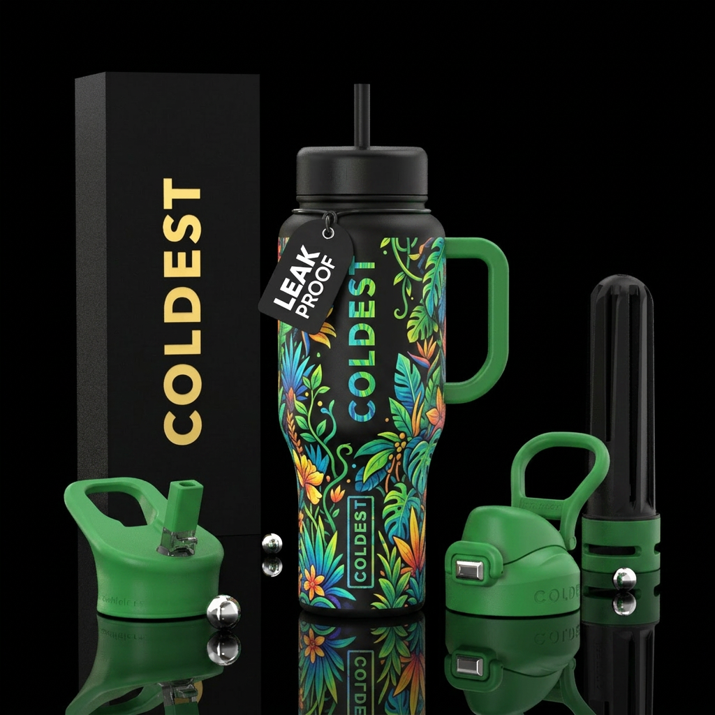 Plants water bottle design