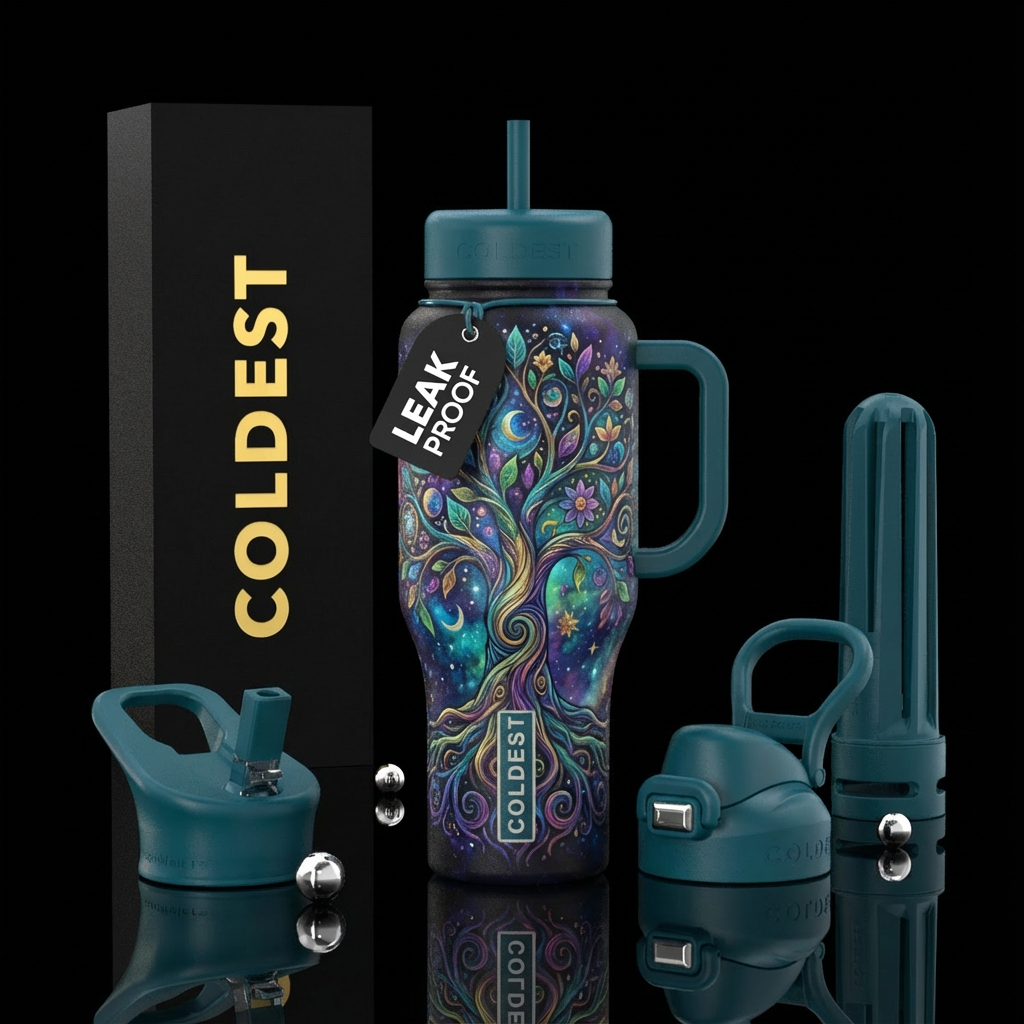 tree of life, water bottle design