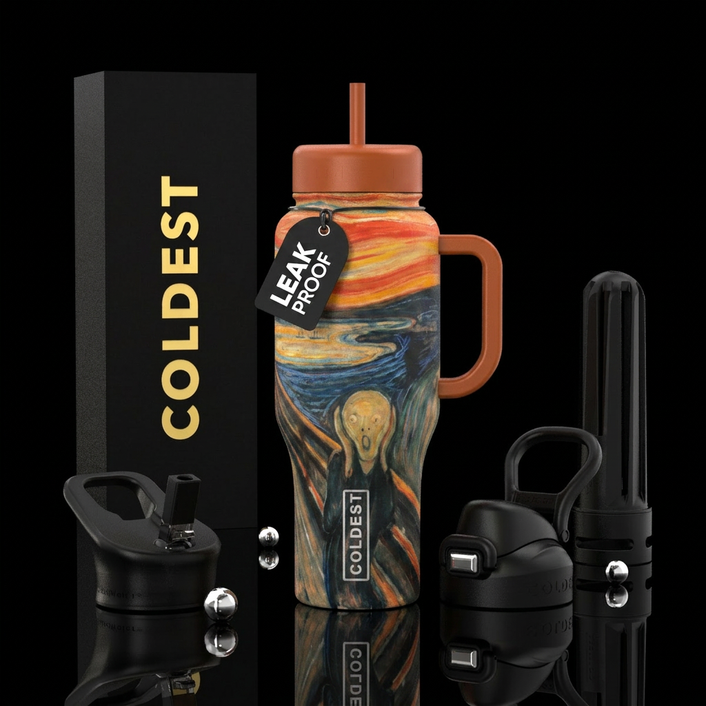 "The scream" Edvard munch water bottle design