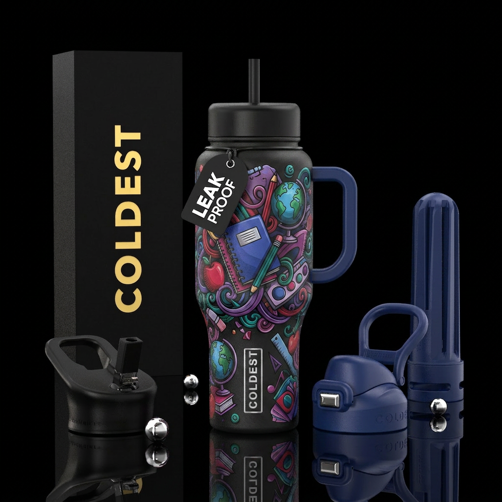 Back to school water bottle design