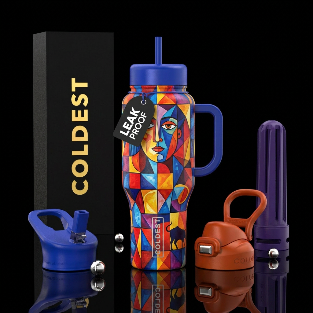Picasso inspired water bottle design