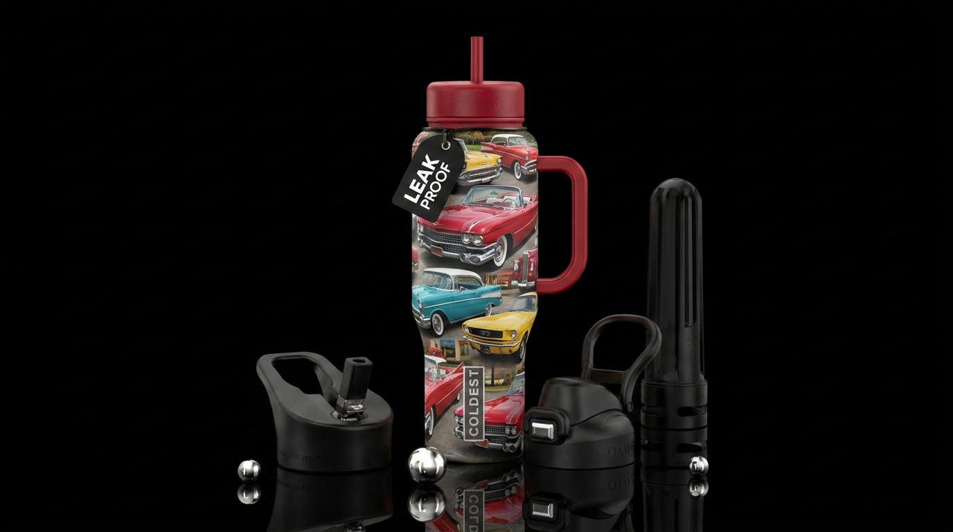Classic car water bottle design