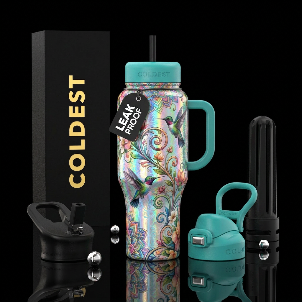 Humming haven water bottle design