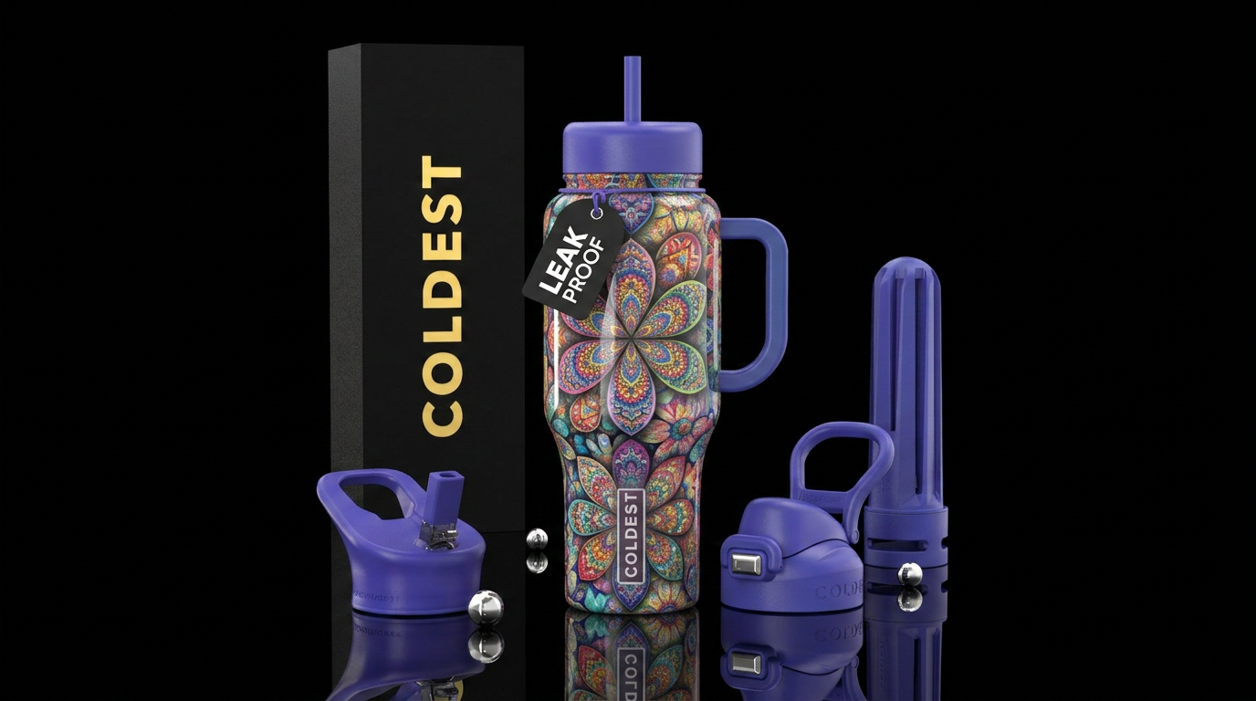Imperial bloom water bottle design