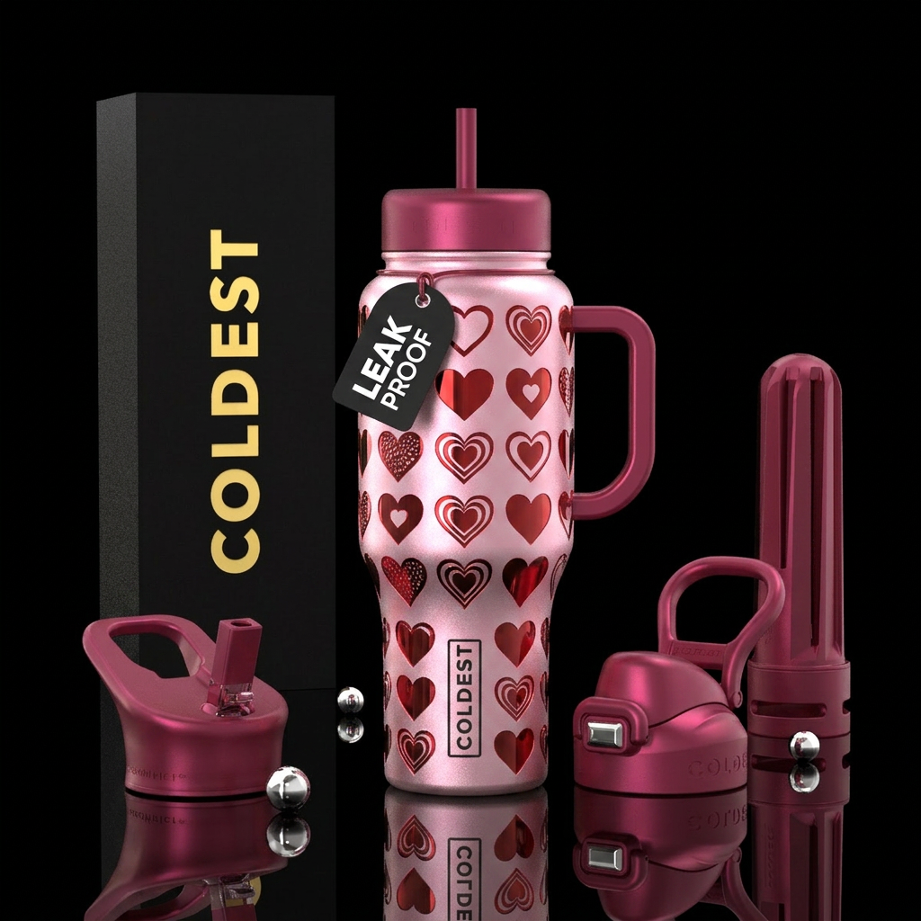 Pink passion water bottle design